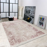 Covor Abstract/Modern Living Crem/Roz din Acril - Aysil 1717B